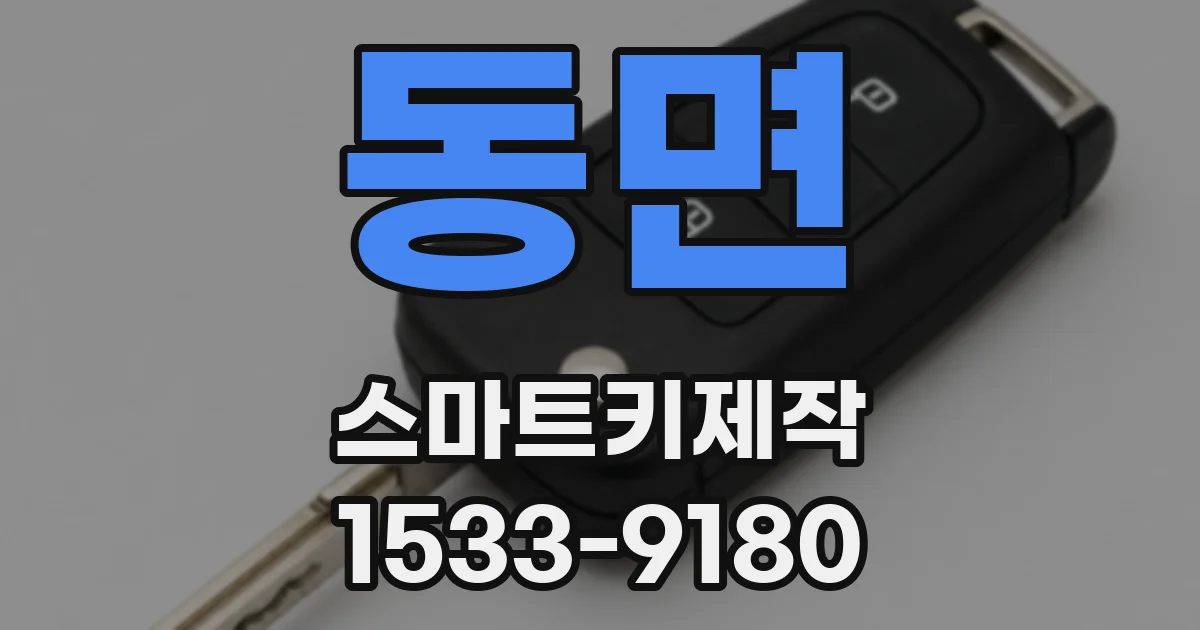 동면 스마트키제작