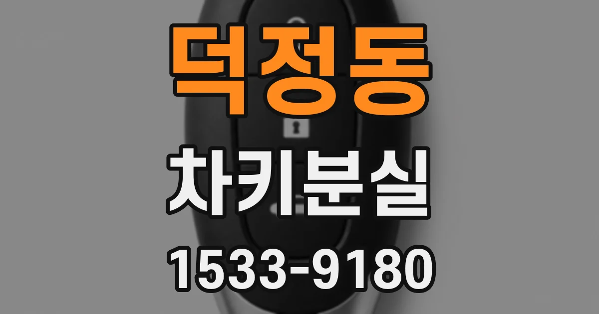 덕정동 차키분실