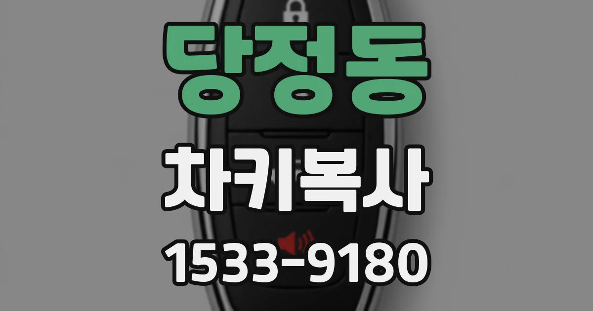 당정동 차키복사
