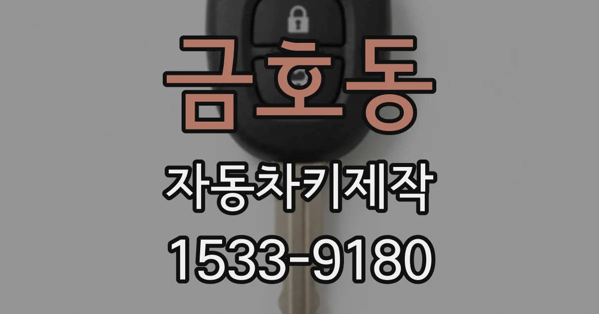 금호동 자동차키제작