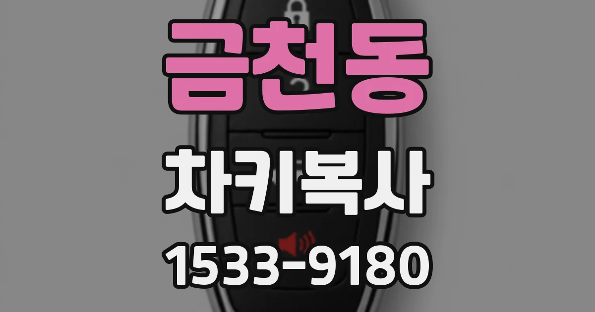 금천동 차키복사