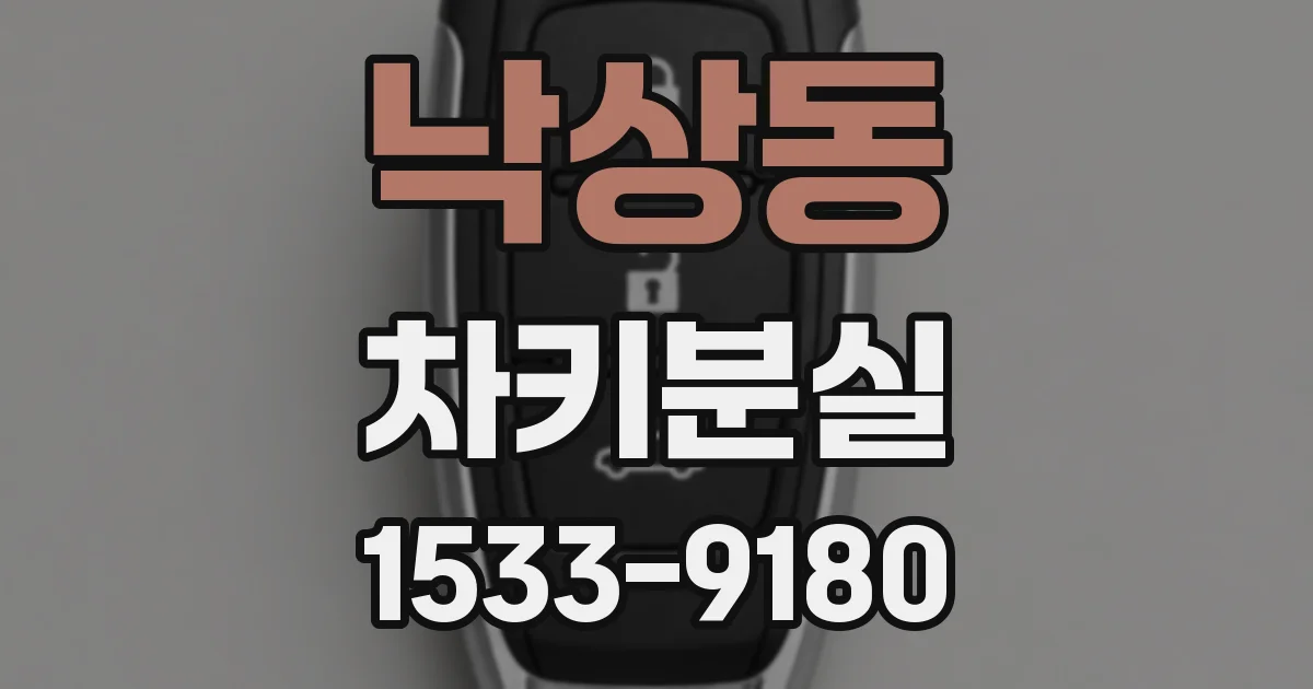 낙상동 차키분실