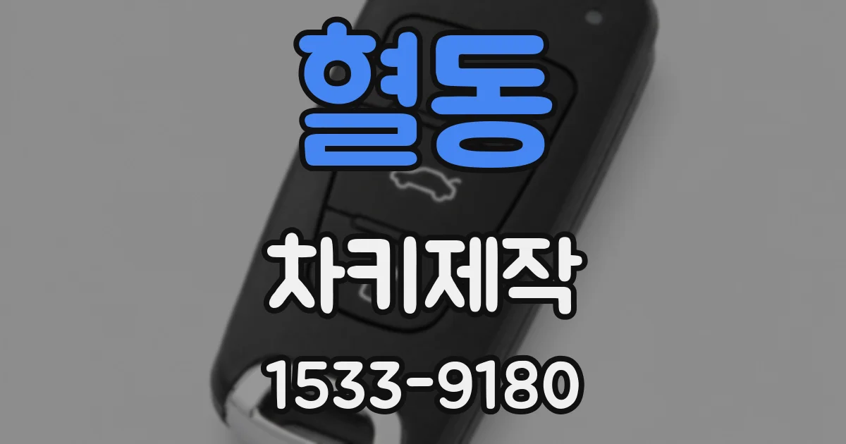혈동 차키제작