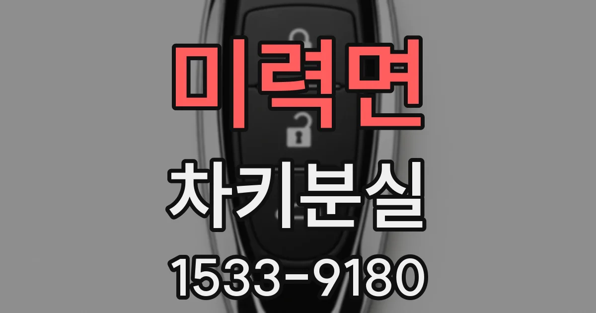 미력면 차키분실