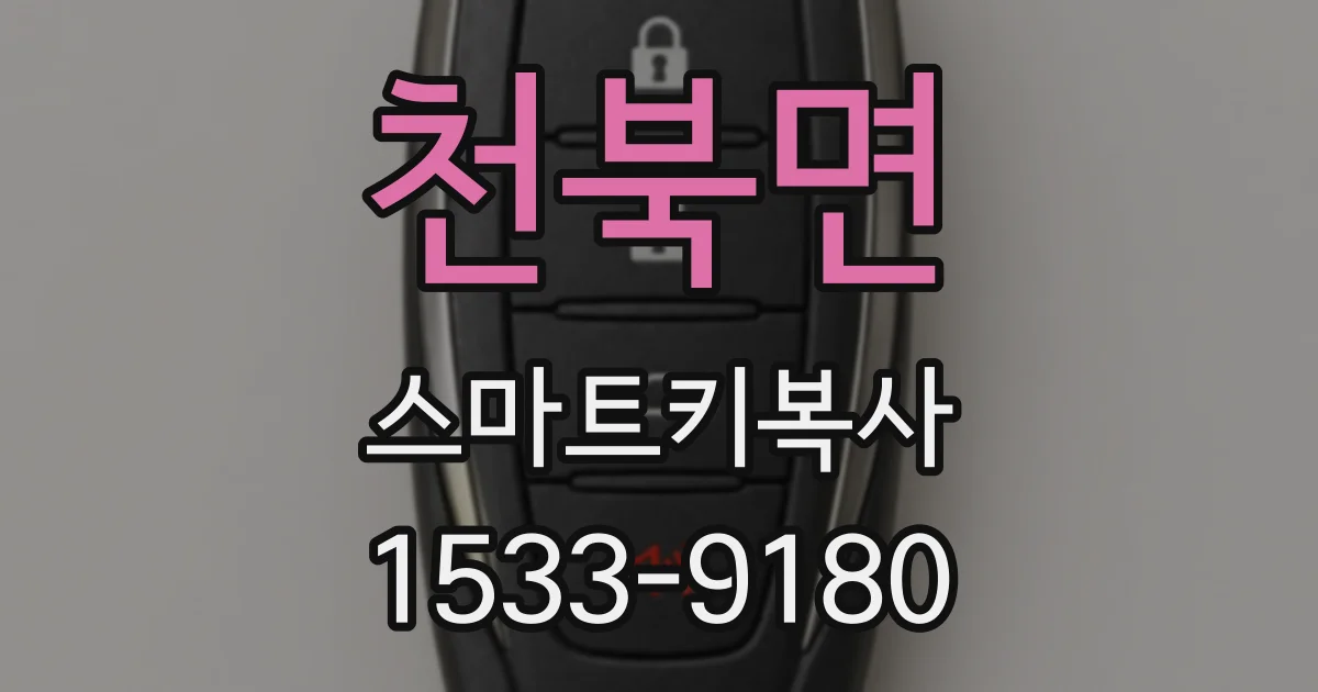천북면 스마트키복사
