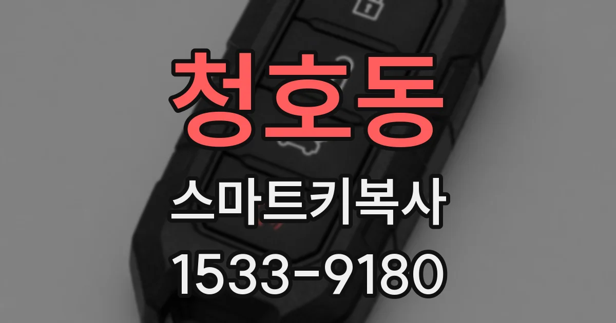 청호동 스마트키복사