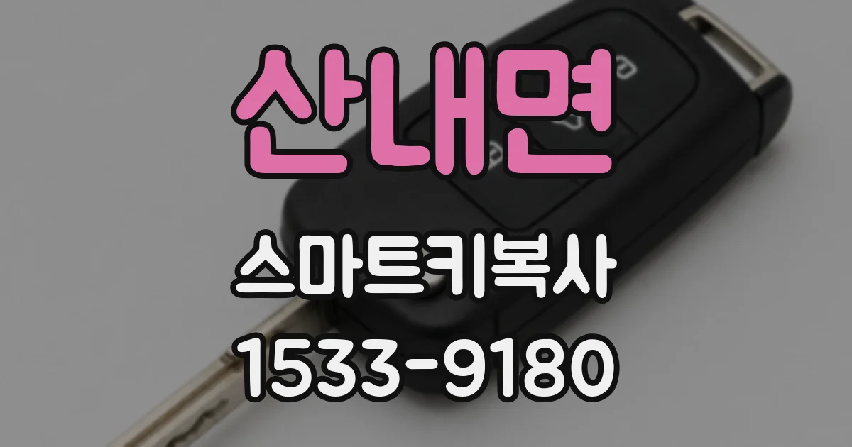 산내면 스마트키복사
