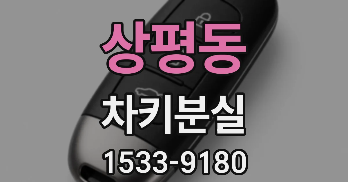 상평동 차키분실