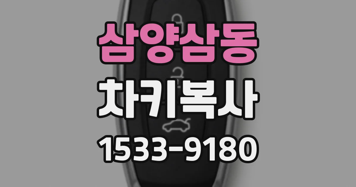 삼양삼동 차키복사