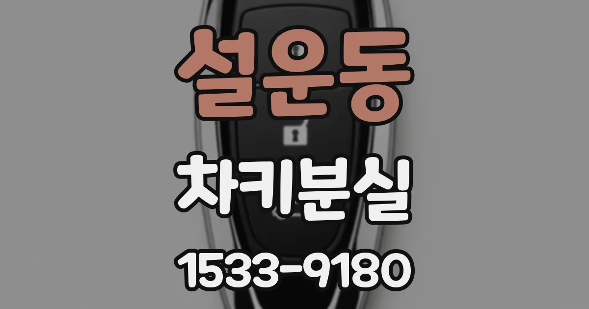 설운동 차키분실