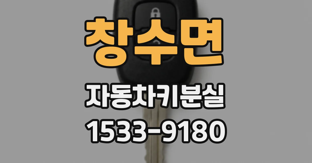 창수면 자동차키분실