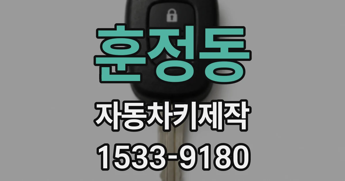훈정동 자동차키제작