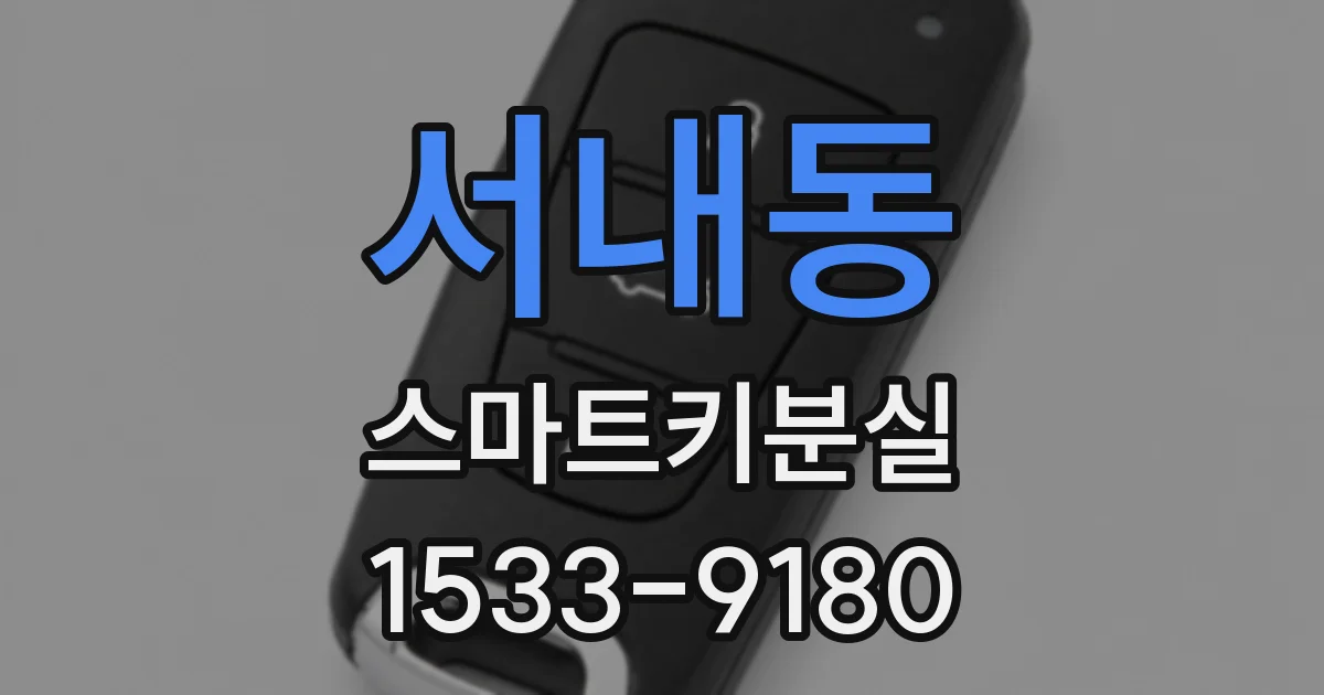 서내동 스마트키분실