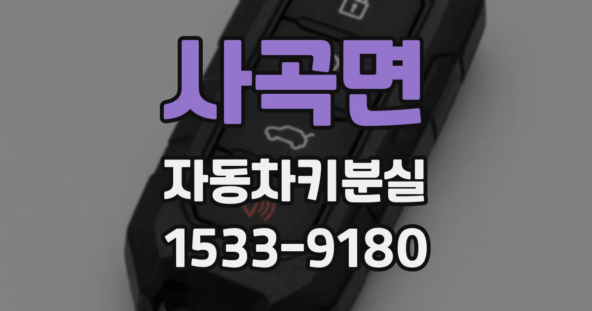 사곡면 자동차키분실