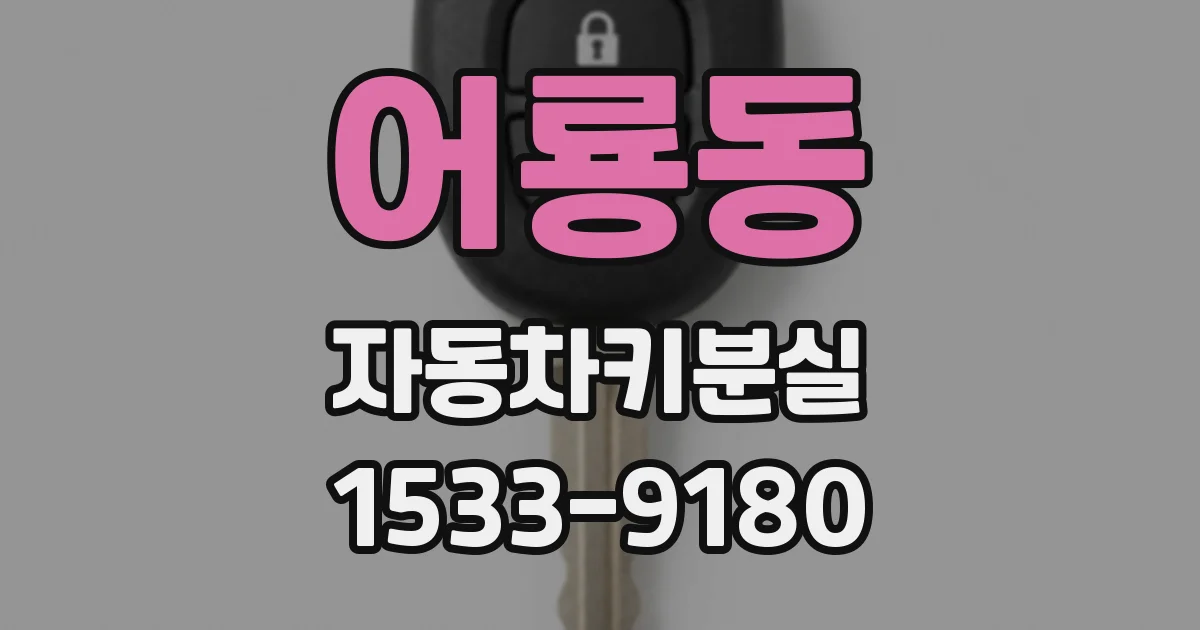 어룡동 자동차키분실