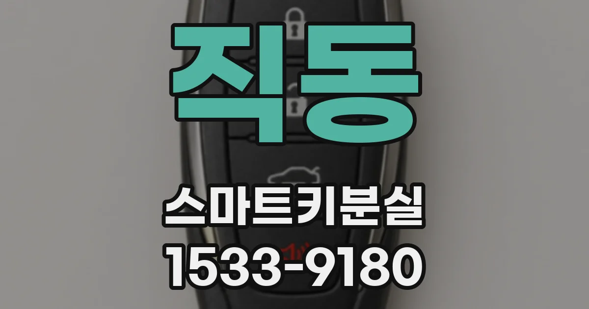 직동 스마트키분실