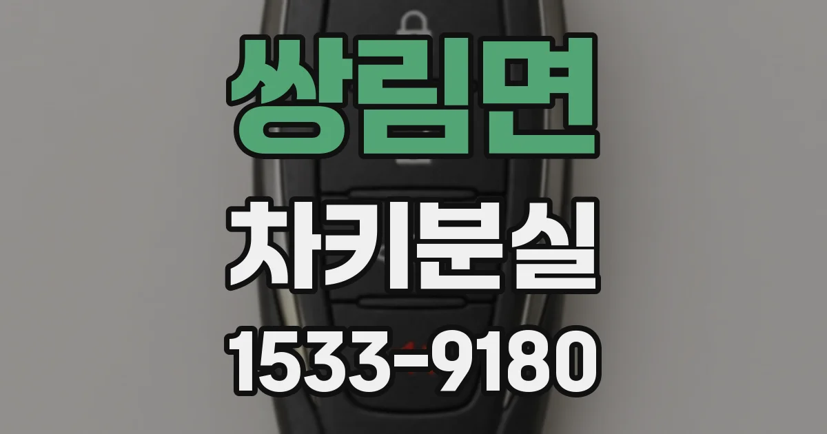 쌍림면 차키분실