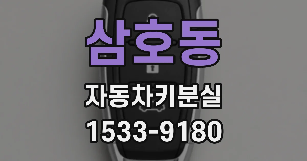삼호동 자동차키분실