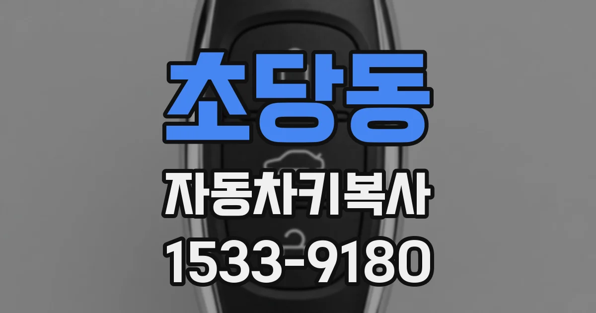 초당동 자동차키복사