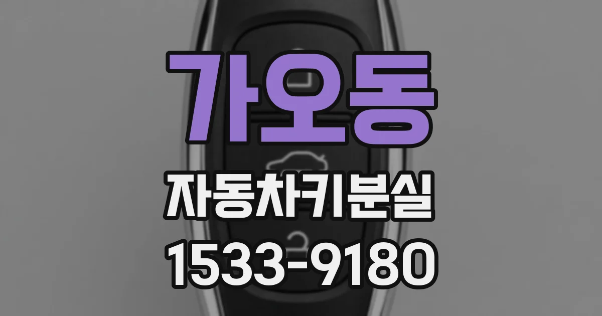 가오동 자동차키분실