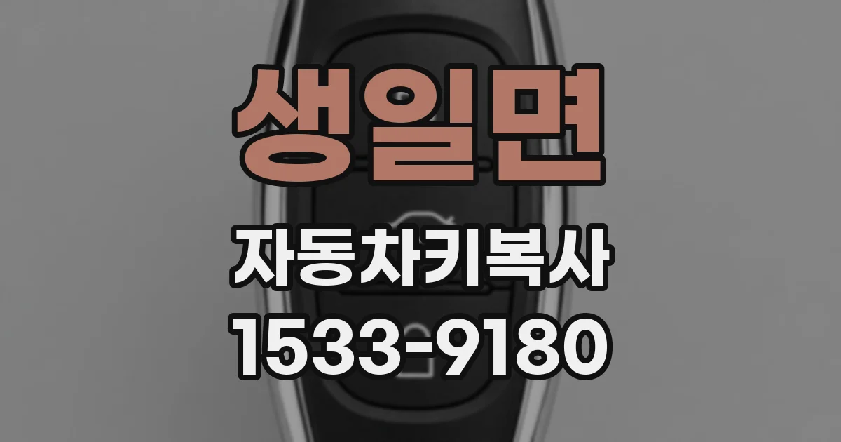 생일면 자동차키복사