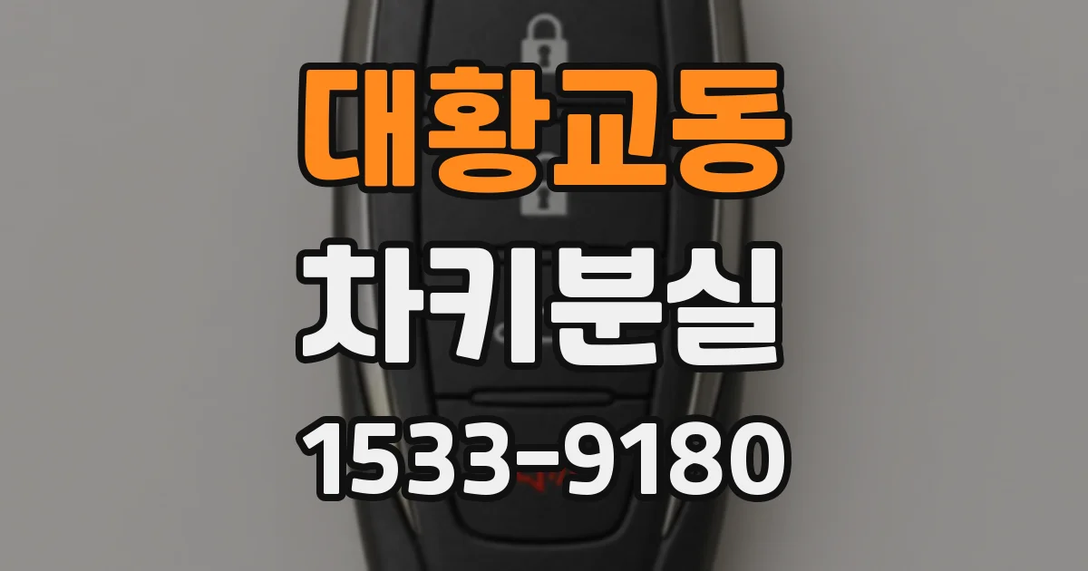 대황교동 차키분실