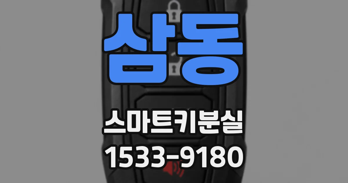 삼동 스마트키분실