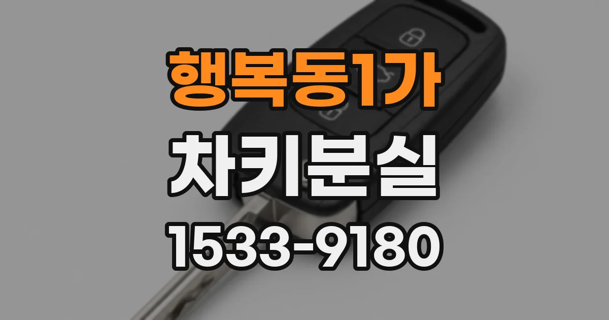 행복동1가 차키분실
