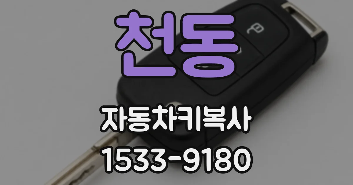 천동 자동차키복사