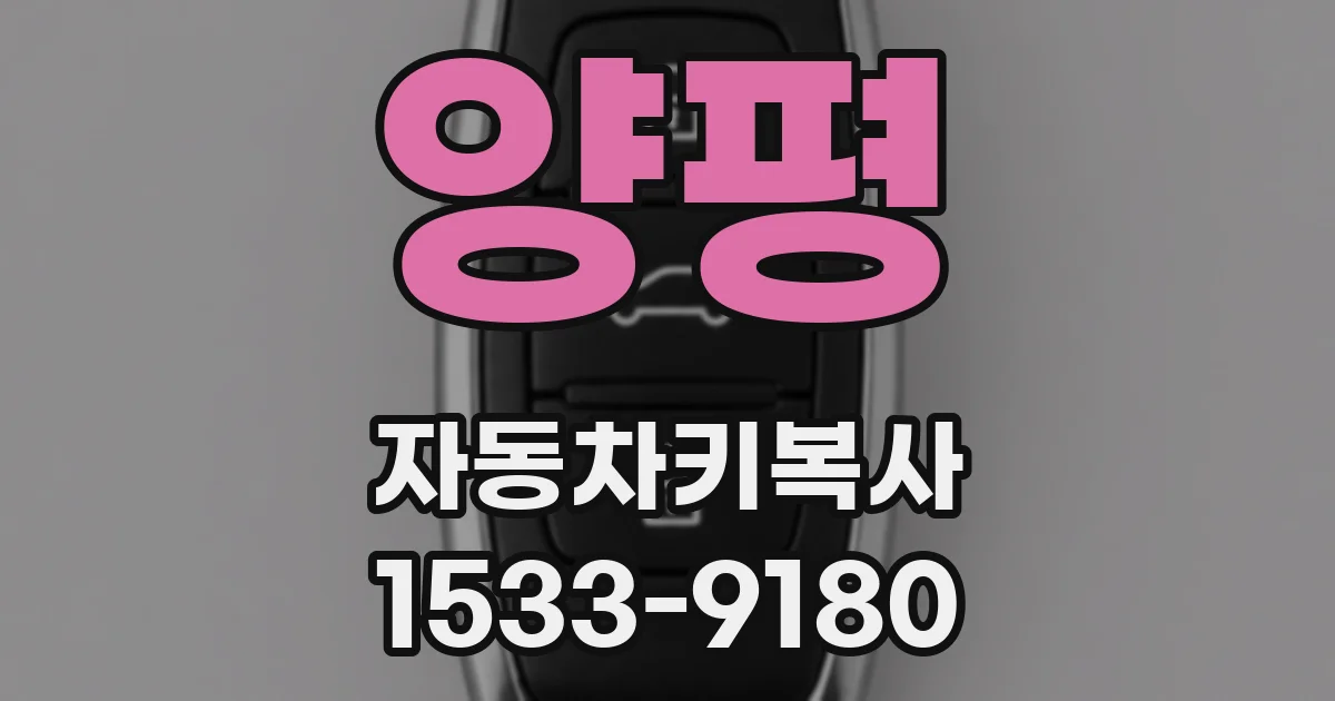 양평 자동차키복사