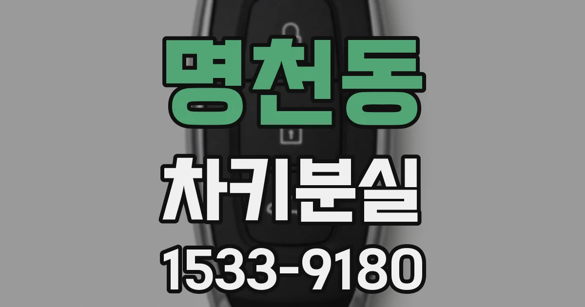 명천동 차키분실