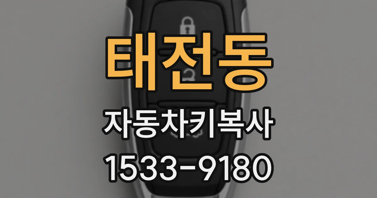 태전동 자동차키복사