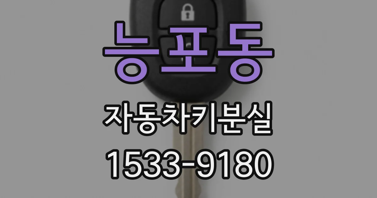 능포동 자동차키분실