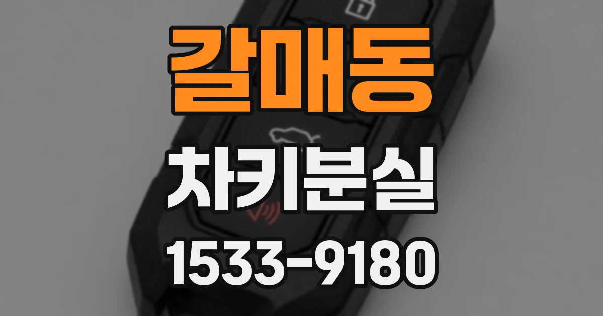 갈매동 차키분실