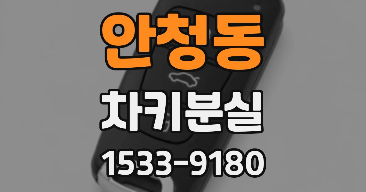안청동 차키분실