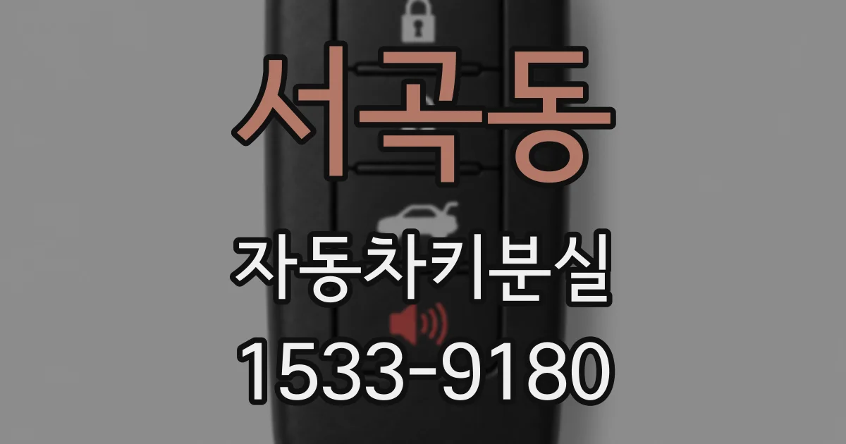 서곡동 자동차키분실