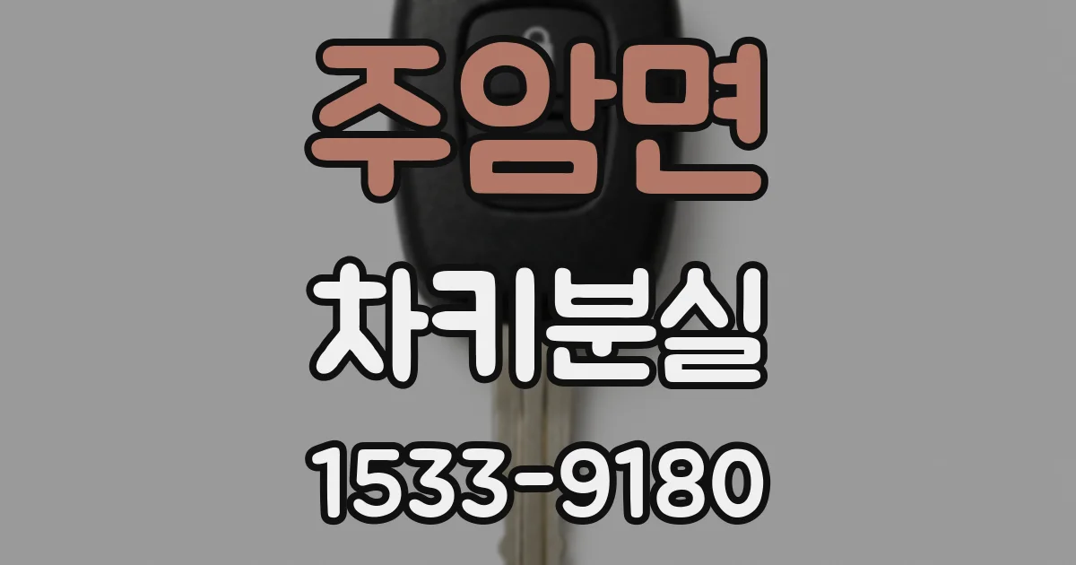주암면 차키분실