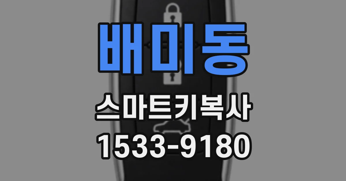 배미동 스마트키복사