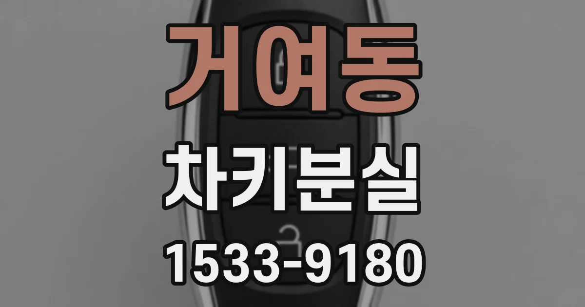 거여동 차키분실
