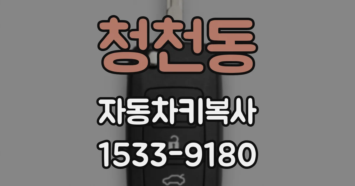 청천동 자동차키복사