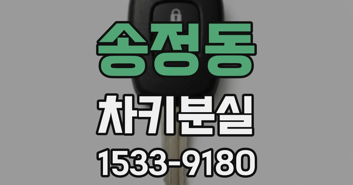 송정동 차키분실