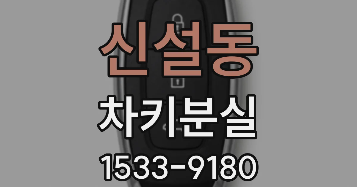 신설동 차키분실