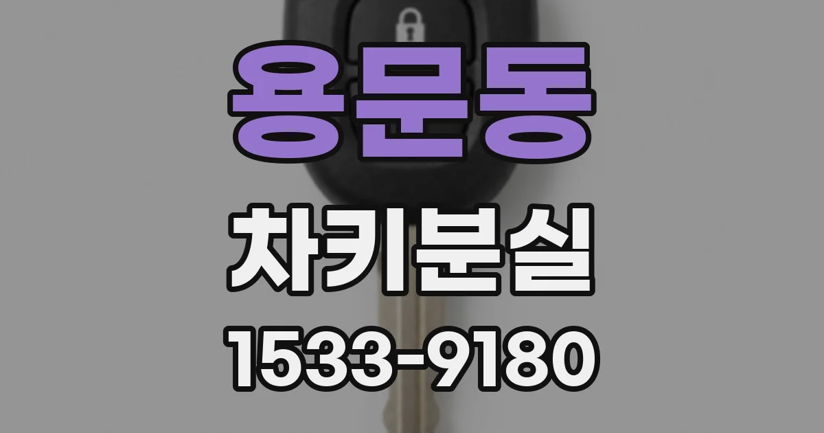 용문동 차키분실