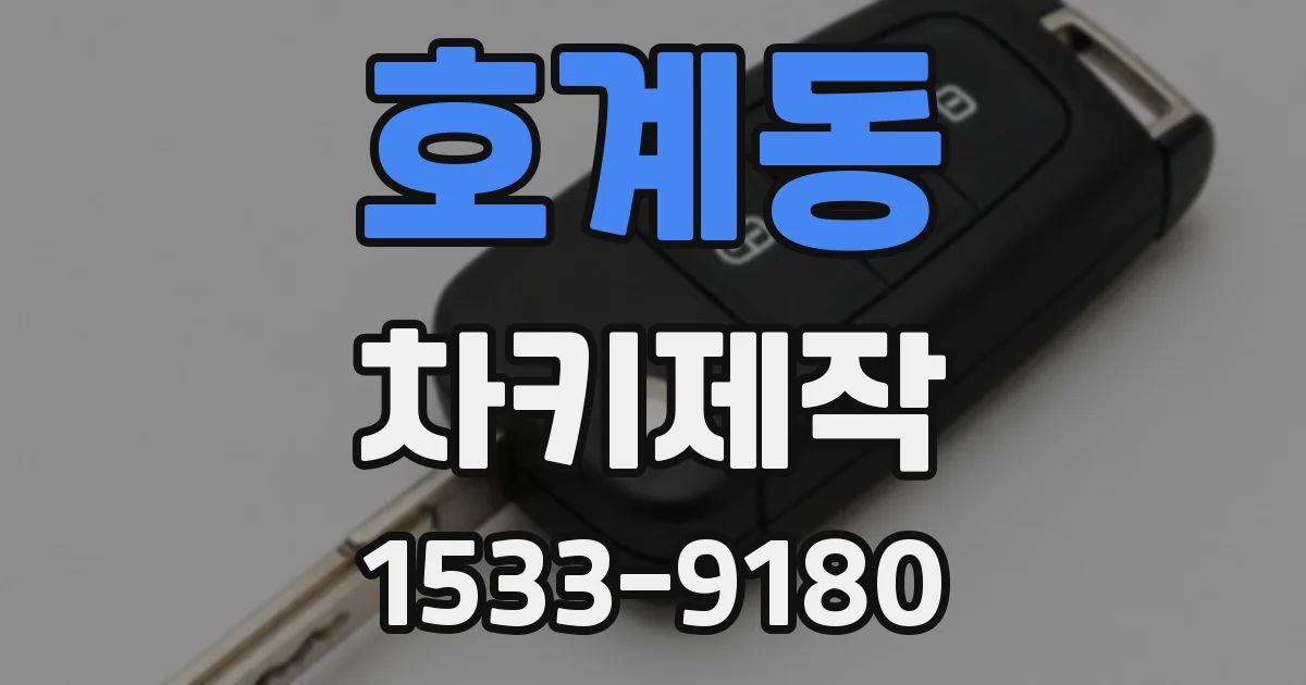 호계동 차키제작