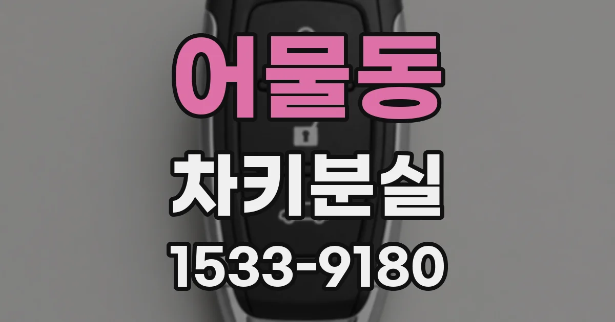 어물동 차키분실