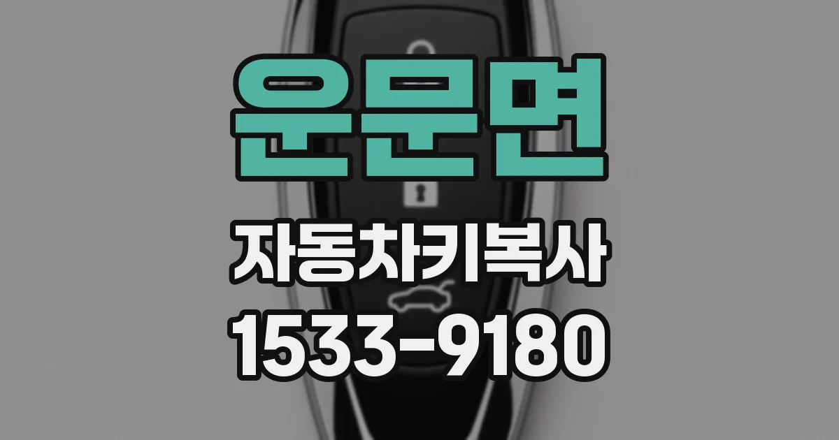 운문면 자동차키복사