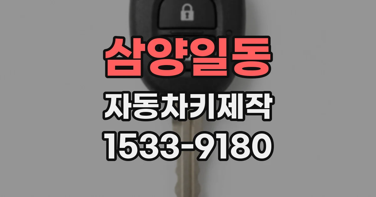 삼양일동 자동차키제작
