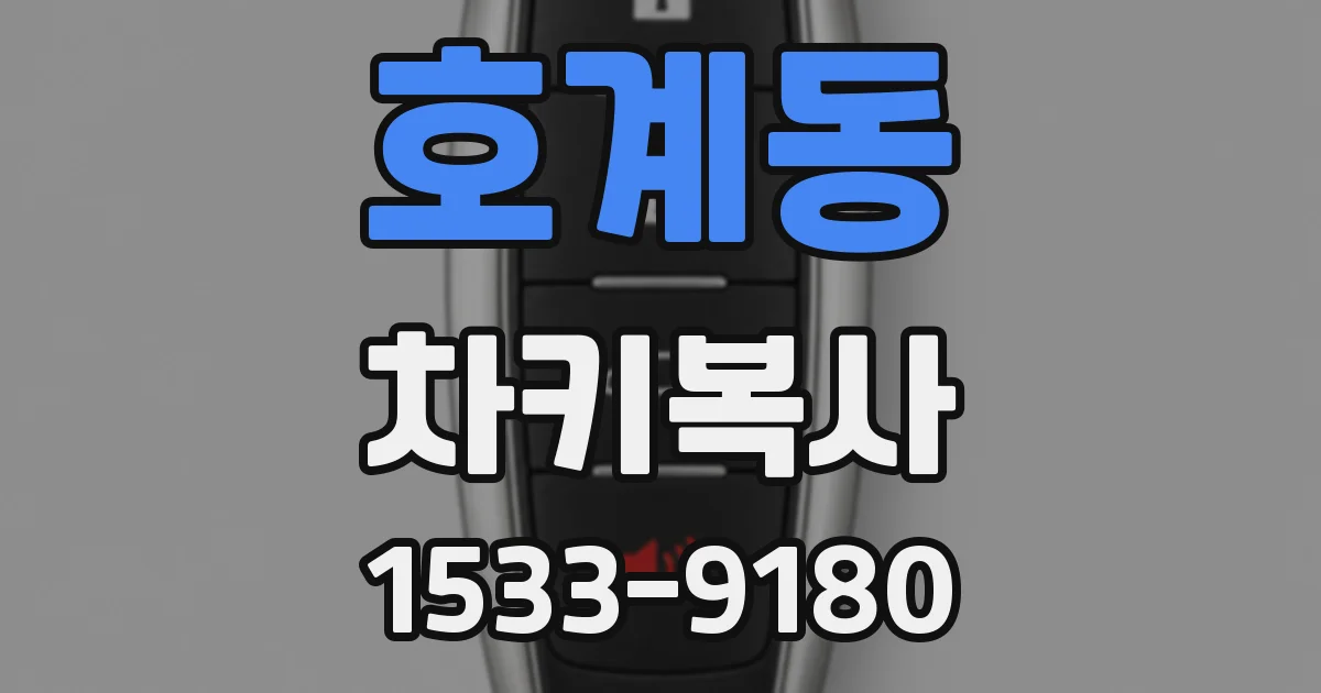 호계동 차키복사