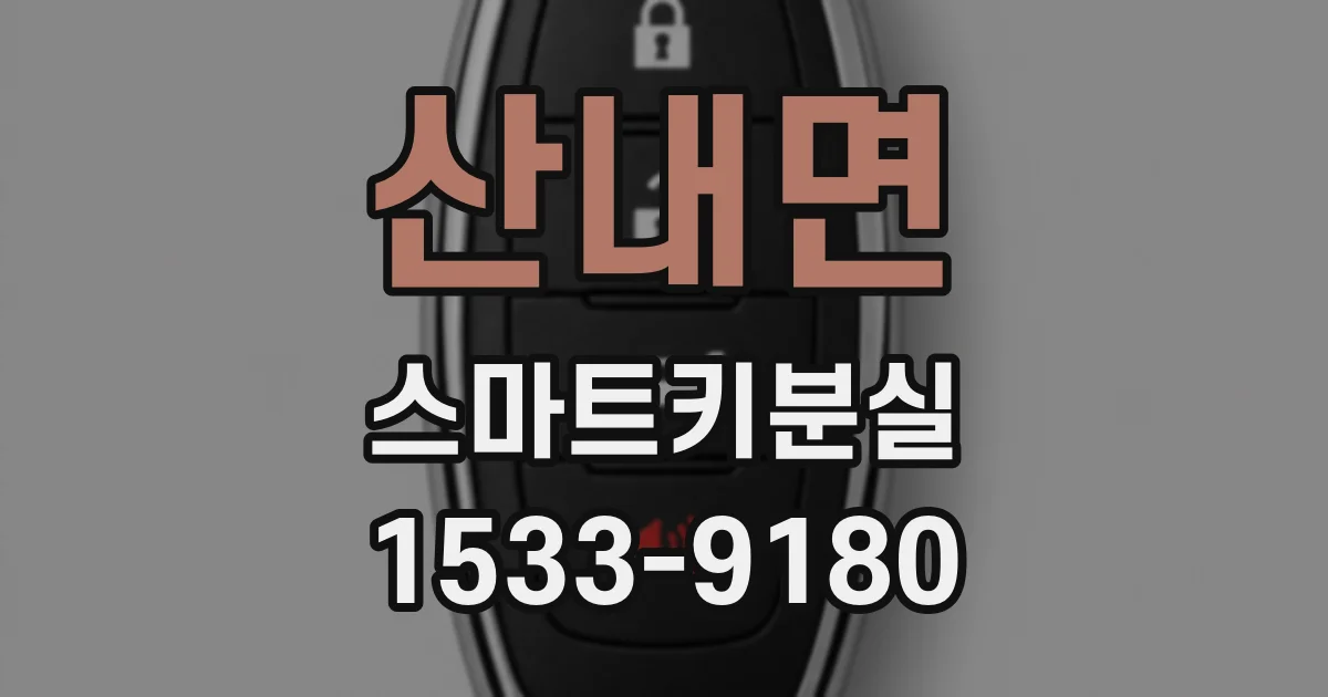 산내면 스마트키분실