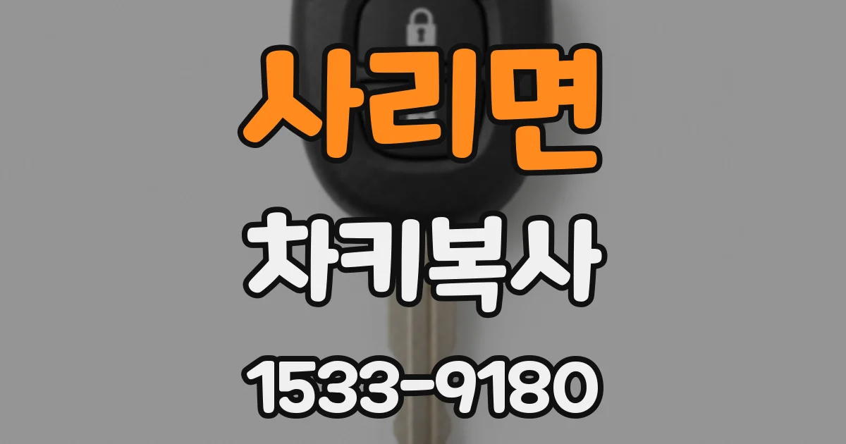 사리면 차키복사